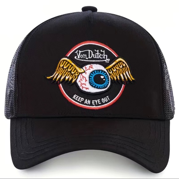 LAST 1 New von Dutch style flying eye retro trucker cap adjustable cap - Picture 2 of 4